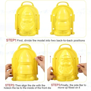 Forma pentru bulgari de zapada Pipihome, plastic, culoare aleatorie, 22 x 16,5 x 11 cm