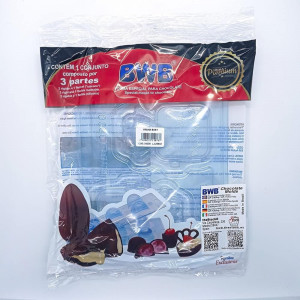 Forma pentru ciocolata BWB 10200, silicon/plastic, transparent, 18,5 x 24 cm - Img 2