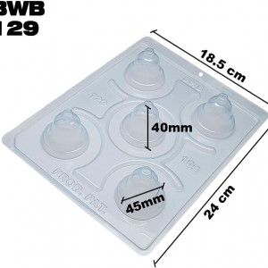 Forma pentru ciocolata BWB 129, silicon/plastic, transparent, 18,5 x 24 cm