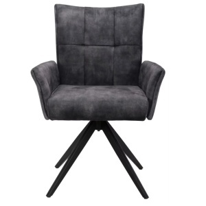 Fotoliu rotativ Hom'in din catifea, 62/92/66 cm