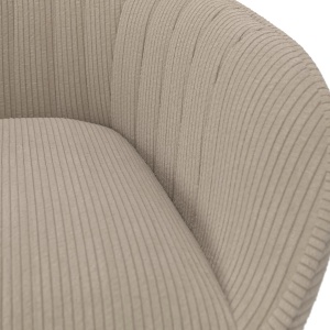 Fotoliu Sally bej, tapițat cu cord, 61/84/58 cm - Img 4