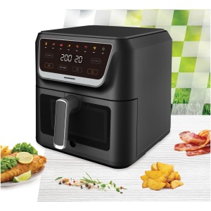 Friteuza cu aer cald Heinner CrispPro Chef HAF-H8BK1700, 1700W, capacitate: 8L, display digital, control touch, 8 programe, fereastra supraveghere, negru, RESIGILAT, GARANTIE 12 Luni - Img 3