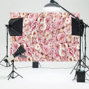 Fundal foto LYWYGG, model floral, roz, vinil, 180 x 250 cm - Img 6