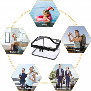 Geanta cosmetica Changrongsheng, PVC, transparent, 21 x 15.5 x 10 cm - Img 5