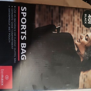 Geanta sport impermeabila pentru sala, cu compartiment pentru incaltaminte, BeMaxx, 55x26x28 cm, 40l, Negru, Resigilat, Grad A - Img 6