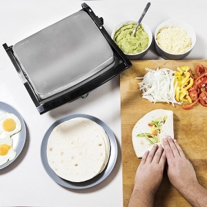 Grill 2 in 1, Rock'nGrill, Cecotec 3025, 2000 W, regulator de putere, piatra antiaderenta, gratar electric si aparat de facut sandvisuri, RESIGILAT, GARANTIE 24 DE LUNI - Img 3