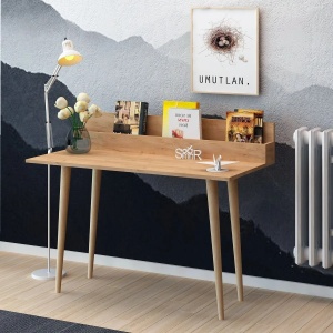 Hanah Home birou de studiu 100x60x94 cm, PAL 18mm melaminat, picioare 74 cm, stejar - Verificat A · Re-Bloom - Img 2