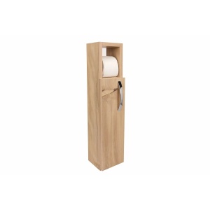 Hanah Home dulap de baie 15x12x65 cm, PAL 18mm melaminat, design scandinav, stejar - Verificat A · Re-Bloom - Img 2