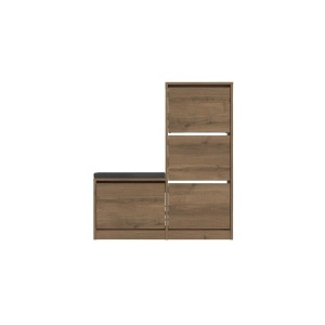 Hanah Home dulap pantofi, PAL melaminat, 105x26x118.5cm, Maro - Verificat A · Re-Bloom