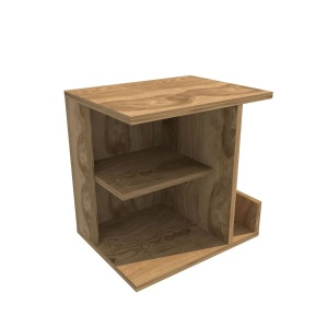 Hanah Home noptiera, PAL melaminat 18mm, 45x35x45 cm, stejar oud - Verificat A · Re-Bloom