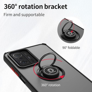 Husa ATISIJIE pentru Xiaomi 11T/11T Pro 5G cu suport rotativ la 360°, TPU, negru