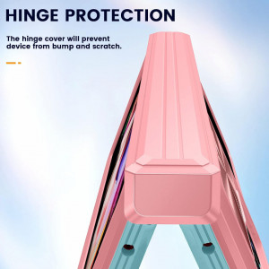 Husa de protectie compatibila cu Samsung Galaxy Z Fold 4 HWeggo, acrilic/poliuretan, roz/albastru, 7,6 inchi - Img 6