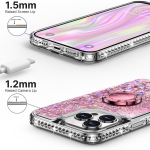 Husa de protectie cu snur pentru iPhone 15 Pro Silverback, TPU, multicolor, 6,1 inchi