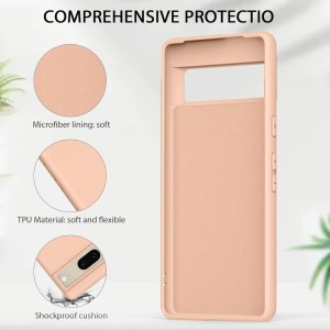 Husa de protectie pentru Google Pixel 7 Ak, silicon, roz deschis, 6,3 inchi