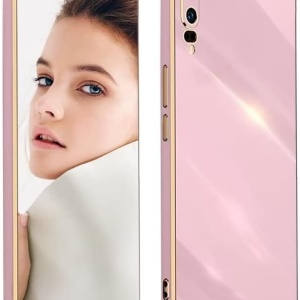 Husa de protectie pentru Huawei P20 Atisijie, TPU, roz/auriu, 5,8 inchi