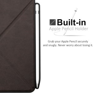 Husa de protectie pentru iPad 2017/2018 Khomo, piele PU, negru, 9,7 inchi