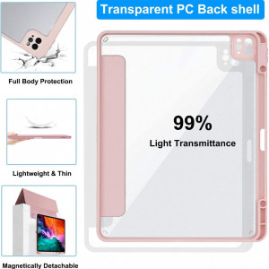 Husa de protectie pentru iPad Pro 11 Caz 2021/2020/2018 Tasnme, TPU, roz - Img 3