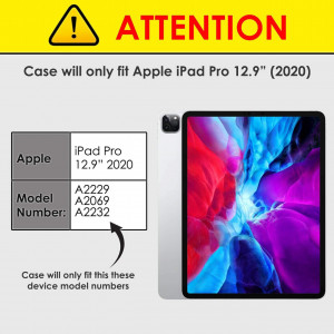 Husa de protectie pentru iPad Pro (2020) FOREFRONT CASES, policarbonat, mov, 12,9 inchi - Img 7