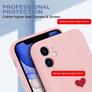 Husa de protectie pentru iPhone 11 Newseego, silicon, roz/rosu, 6,1 inchi