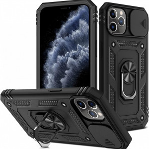 Husa de protectie pentru iPhone 11 Pro Max Afareer, policarbonat/TPU, negru, 6,5 inchi