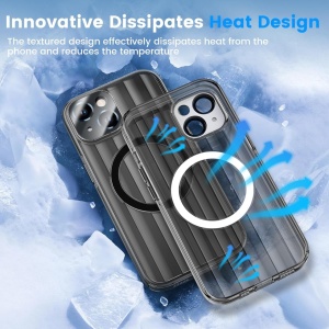 Husa de protectie pentru iPhone 15 HWeggo, TPU/sticla, negru/transparent, 6,1 inchi