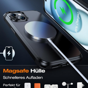 Husa de protectie pentru iPhone 15 Vicseed, TPU, negru, 6,1 inchi