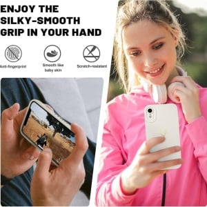 Husa de protectie pentru iPhone XR Newseego, silicon, alb/auriu, 6,1 inchi