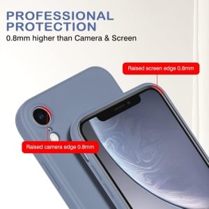 Husa de protectie pentru iPhone XR Newseego, silicon, gri, 6,1 inchi