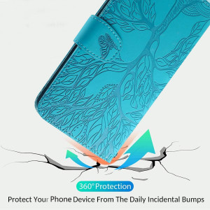Husa de protectie pentru Redmi Note 11 4G / Redmi Note 11S Aisenth, piele PU, turcoaz, 6,4 inchi