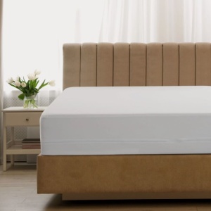 Husa impermeabila pentru saltea, cu fermoar, alba, 160×200 cm - Img 4