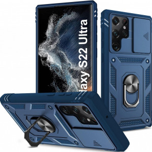 Husa pentru Samsung S22 Ultra YNMEacc, poliuretan, albastru, 6,8 inchi - Img 1
