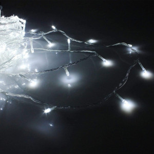 Instalatie de 300 LED-uri YOSION, plastic, alb, 13 m - Img 6