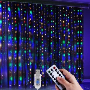 Instalatie tip plasa Anpro, LED, multicolor, 300 x 320 cm - Img 1