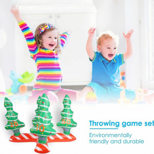 Joc de aruncare cu inele gonflabile pentru copii Tenwo, PVC, multicolor, 5 piese - Img 5