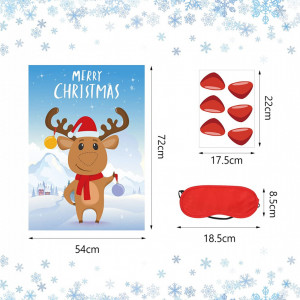 Joc de petrecere pentru Craciun TAROME, hartie/textil, multicolor, 54 x 70 cm - Img 3