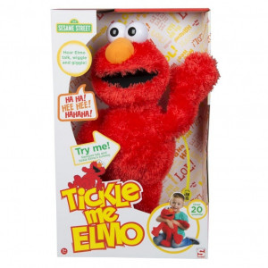 Jucarie de plus Elmo ”Gadilici” 123 Sesame Street, peste 20 sunete de ras și fraze