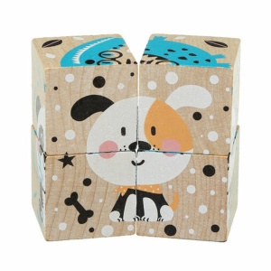 Jucarie din lemn, Cubika, Puzzle din lemn "Jungla" - Img 4