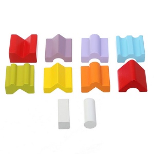Jucarie Din Lemn Cubika, Set Constructii "Turn" - Img 3