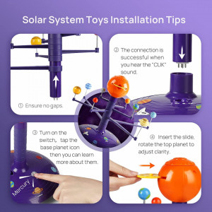 Jucarie educativa pentru copii Science Can, model Sistemul Solar, metal/plastic, multicolor - Img 7
