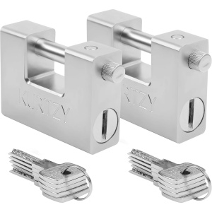 Kurtzy set 2 lacate otel calit, 9.4x2.9x7cm, zavat Ø12mm, 1kg/lacat, 5 chei/lacat, gri - Verificat A · Re-Bloom