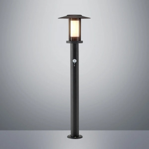 Lampa cu senzor de miscare Gregory, LED, otel inoxidabil/policarbonat, gri inchis, 20 x 76 cm - Img 2