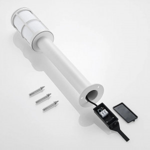 Lampa pentru gradina Kelini, aluminiu/plastic, alb, 12 x 65 cm - Img 4