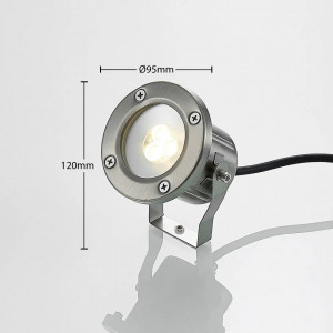 Lampa pentru gradina MATHIS, LED, otel inoxidabil/sticla, argintiu, 28,9 x 10 x 9,5 cm - Img 6