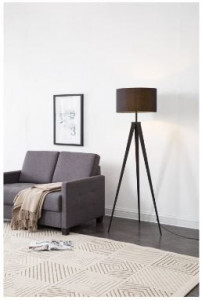 Lampadar Asmo, metal/textil, negru, 45 x 25 x 140 cm, 40w - Img 2