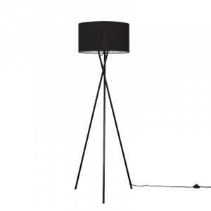 Lampadar Misner din metal, negru, 148 x 67 cm