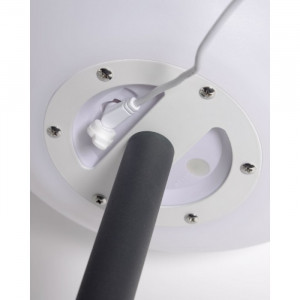 Lampadar Rubicon, LED, metal/sticla, alb/negru, 35 x 155 cm