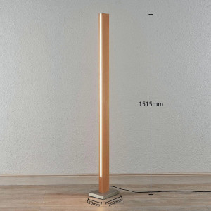 Lampadar Tamlin, LED, lemn/metal, natur, 15 x 20 x 151,5 cm - Img 5