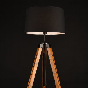 Lampadar Wirrida, metal/lemn, 144 x 45 x 40 cm, 60w - Img 3
