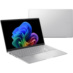 Laptop ASUS Vivobook S 15 OLED S5507QA cu Qualcomm® Snapdragon X Elite X1E-78-100 pana la 3.4GHz, 15.6'', 3K, OLED, 32GB LPDDR5X, 1TB SSD, Qualcomm® Adreno™ GPU, Windows 11 Pro, Cool Silver, REFURBISHED