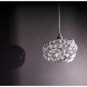 Lustra tip pendul Azzardo, metal/cristal, argintiu, 15 x 18 x 120 cm - Img 1